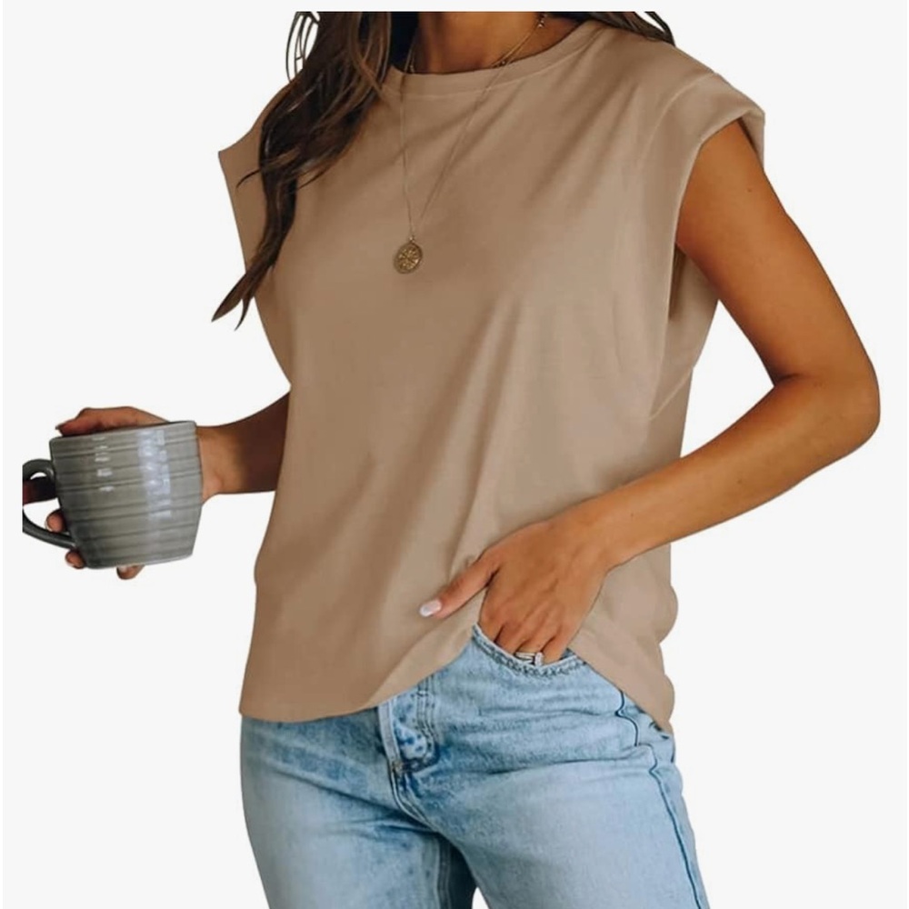Women’s  CAP  SLEEVE  Crew Neck TANK